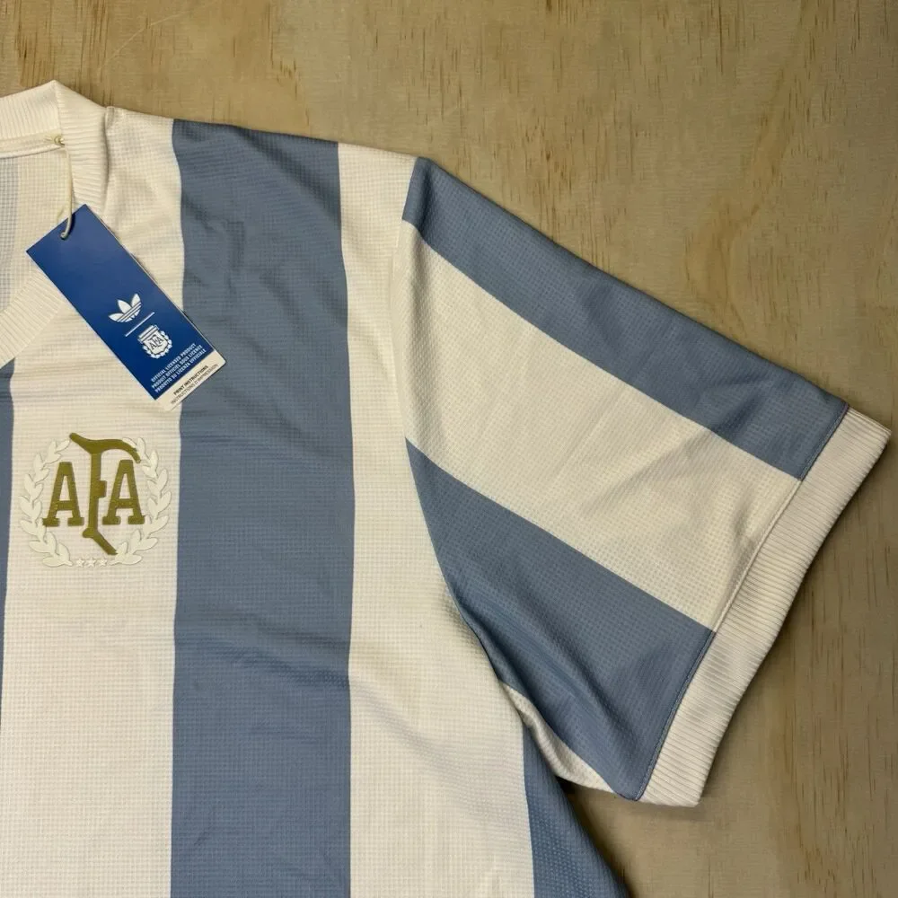 NEW YOUTH Argentina Adidas 50th Anniversary Aeroready Soccer Jersey LG